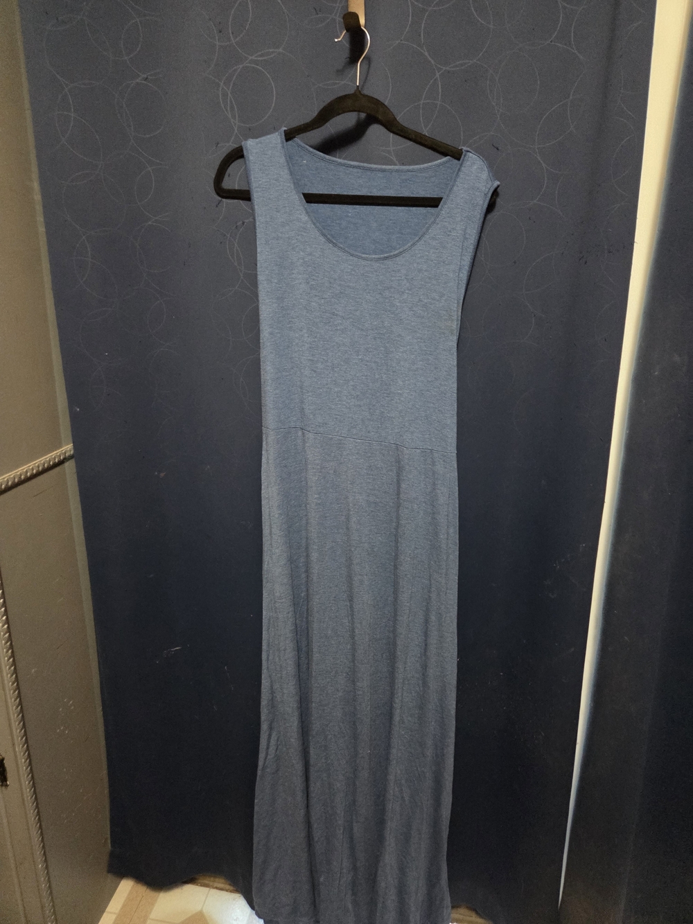Sleeveless Blue Maxi Dress